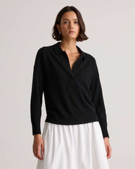 Mongolian Cashmere Polo Sweater
