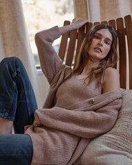 Mongolian Spring Cashmere Oversized Boyfriend Cardigan Sweater