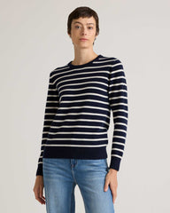 Navy-ivory Stripe