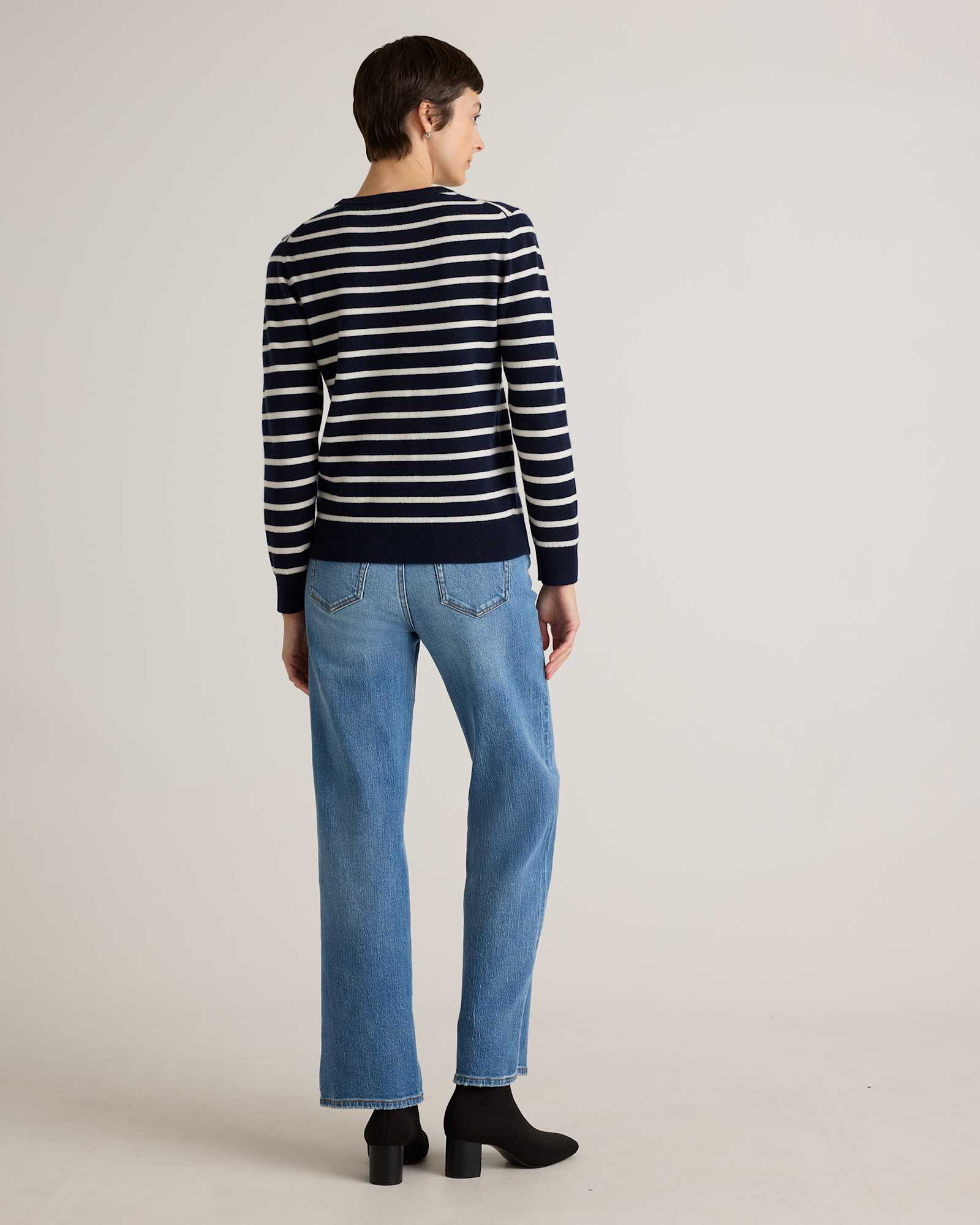 Navy-ivory Stripe
