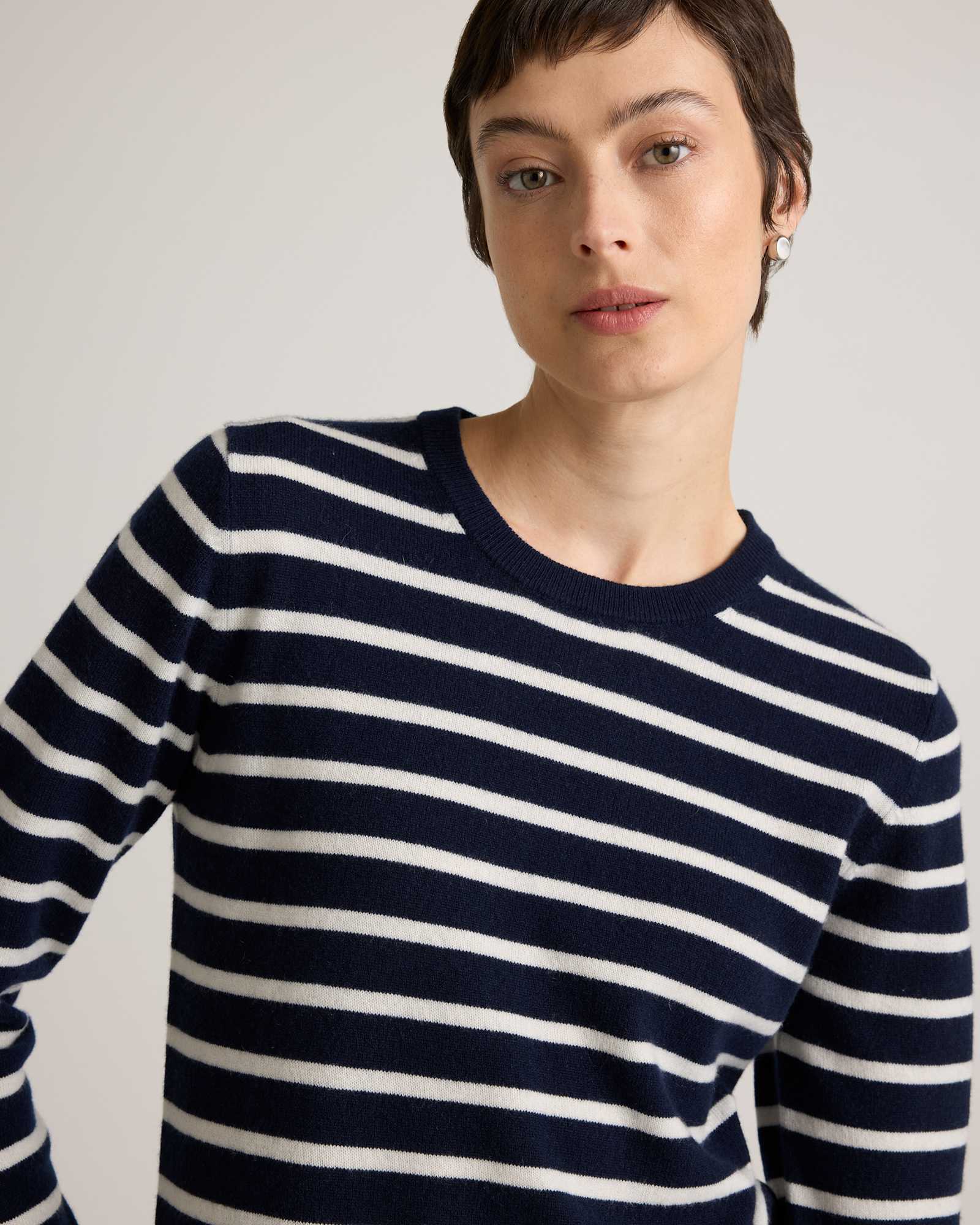 Navy-ivory Stripe