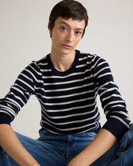 Navy-ivory Stripe