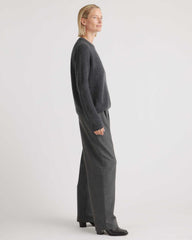 Mongolian Cashmere Fisherman Crewneck Sweater